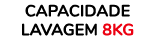 CAPACIDADE LAVAGEM 8kg