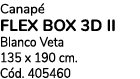 Canap flex box 3d ii Blanco Veta 135 x 190 cm. C d. 405460