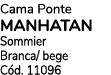 Cama Ponte manhatan Sommier Branca/ bege C d. 11096