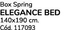 Box Spring ELEGANCE BED 140x190 cm. C d. 117093