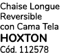 Chaise Longue Reversible con Cama Tela HOXTON C d. 112578