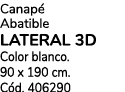 Canap Abatible LATERAL 3D Color blanco. 90 x 190 cm. C d. 406290