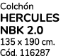 Colch n HERCULES NBK 2.0 135 x 190 cm. C d. 116287
