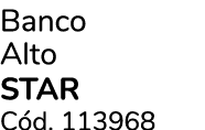 Banco Alto STAR C d. 113968