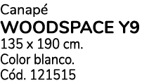 Canap WOODSPACE Y9 135 x 190 cm. Color blanco. C d. 121515