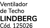 Ventilador de Techo LINDBERG C d. 125026
