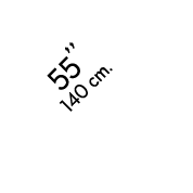 55’’ 140 cm.