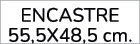 encastre 55,5x48,5 cm.