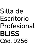 Silla de Escritorio Profesional BLISS C d. 9256