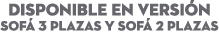 DISPONIBLE EN Versi n Sof 3 Plazas y Sof  2 Plazas