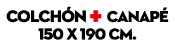 COLCH N + CANAP 150 x 190 cm. 