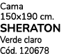 Cama 150x190 cm. SHERATON Verde claro C d. 120678