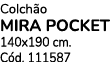 Colch o MIRA POCKET 140x190 cm. C d. 111587