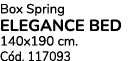 Box Spring ELEGANCE BED 140x190 cm. C d. 117093