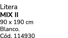 Litera MIX II 90 x 190 cm Blanco. C d. 114930 