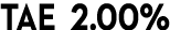 TAE 2.00%