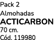 Pack 2 Almohadas ACTICARBON 70 cm. C d. 119980