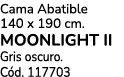 Cama Abatible 140 x 190 cm. MOONLIGHT II Gris oscuro. C d. 117703