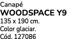 Canap WOODSPACE Y9 135 x 190 cm. Color glaciar. C d. 127086