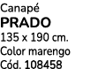 Canap PRADO 135 x 190 cm. Color marengo C d. 108458