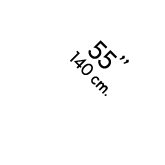 55’’ 140 cm.