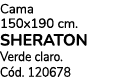 Cama 150x190 cm. SHERATON Verde claro. C d. 120678
