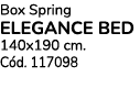 Box Spring ELEGANCE BED 140x190 cm. C d. 117098