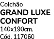 Colch o GRAND LUXE CONFORT 140x190cm. C d. 117060