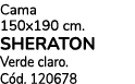 Cama 150x190 cm. SHERATON Verde claro. C d. 120678