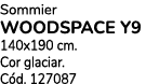 Sommier WOODSPACE Y9 140x190 cm. Cor glaciar. C d. 127087