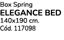 Box Spring ELEGANCE BED 140x190 cm. C d. 117098