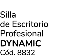 Silla de Escritorio Profesional DYNAMIC C d. 8832