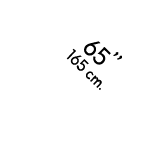 65’’ 165 cm.