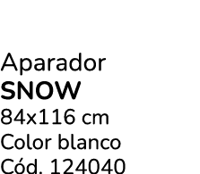 Aparador Snow 84x116 cm Color blanco C d. 124040