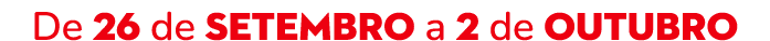 De 26 de Setembro a 2 de outubro