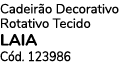 Cadeir o Decorativo Rotativo Tecido LAIA C d. 123986