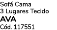 Sof Cama 3 Lugares Tecido AVA C d. 117551