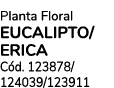 Planta Floral Eucalipto/ ERICA C d. 123878/ 124039/123911