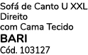 Sof de Canto U Xxl Direito com Cama Tecido Bari C d. 103127