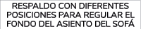 RESPALDO CON DIFERENTEs POSICIONES PARA REGULAR EL FONDO DEL ASIENTO DEL SOF 