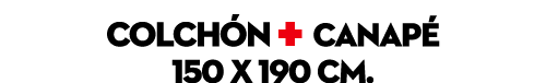 COLCH N + CANAP 150 x 190 cm. 