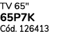 TV 65\“ 65P7K C d. 126413