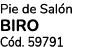 Pie de Sal n BIRO C d. 59791