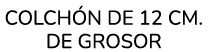 colch n de 12 cm. de grosor