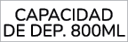 Capacidad de dep. 800ml