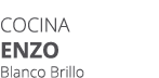 Cocina enzo Blanco Brillo