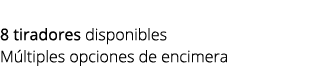  8 tiradores disponibles M ltiples opciones de encimera