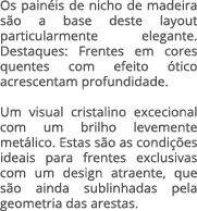 Os pain is de nicho de madeira s o a base deste layout particularmente elegante. Destaques: Frentes em cores quentes ...