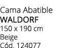 Cama Abatible waldorf 150 x 190 cm Beige C d. 124077