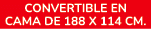 CONVERTIBLE EN CAMA de 188 X 114 CM.